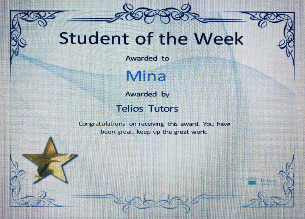 Student Of The Week Mina