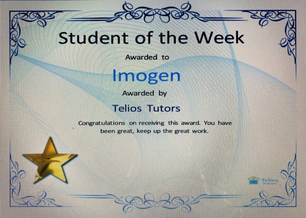 Student of the Week Imogen