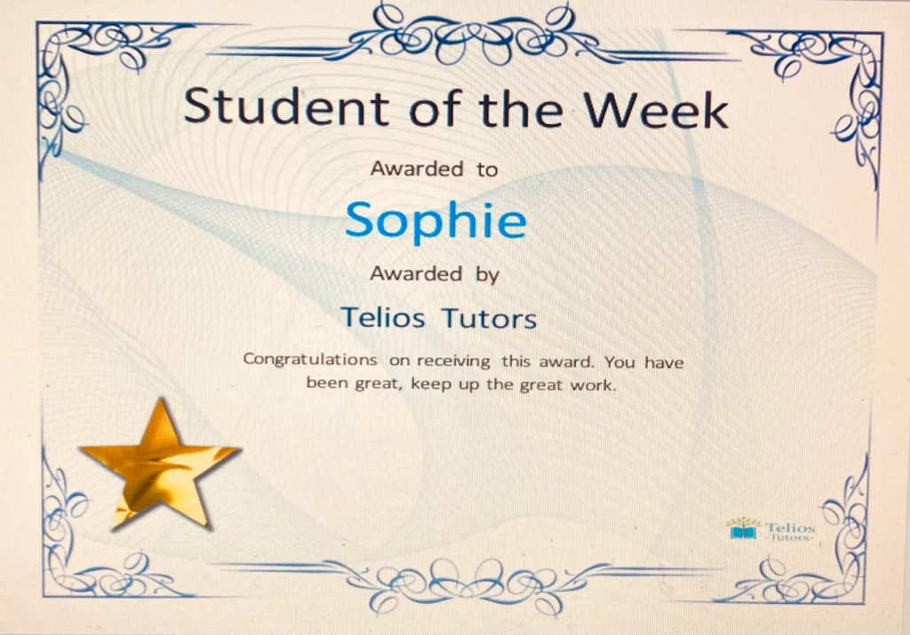 Student of the Week Sophie