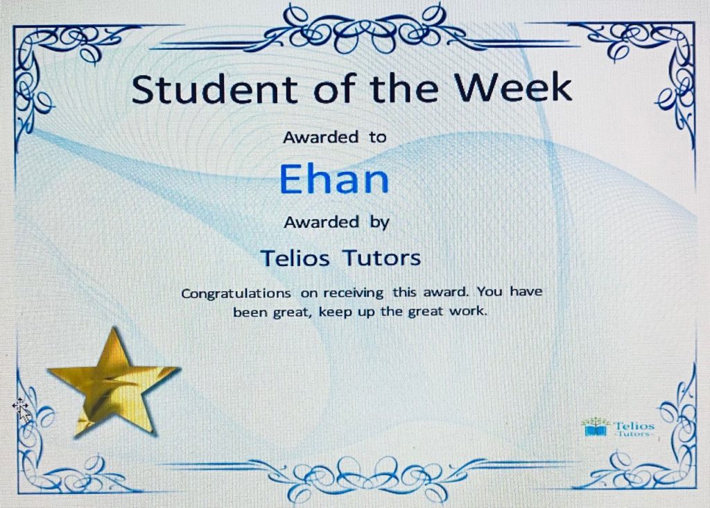 Student Of The Week Ehan