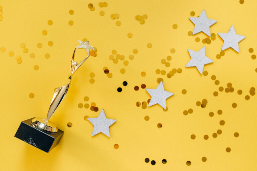 Trophy with stars